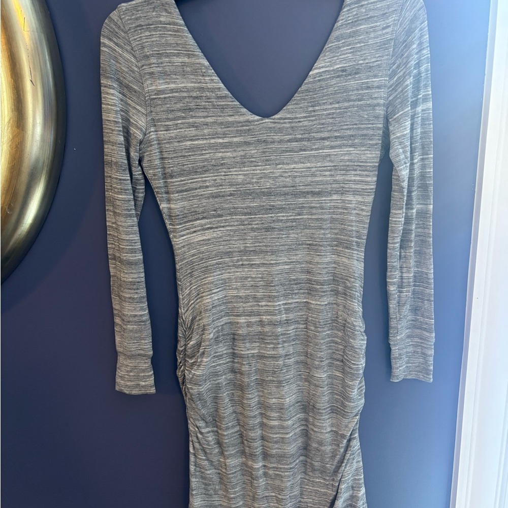 Banana Republic Heather Gray Long Sleeve Dress